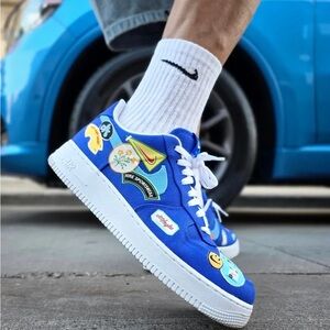 Nike💙Air Force 1 '07 'Patched Up - Los Angeles' - DX2306 400 - Men’s Size: 9.5